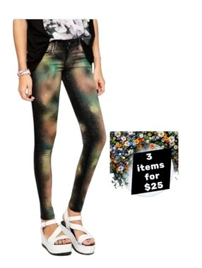 Wildfox Marianne Celestial Magic Skinny Jeans Galaxy Print Cosmic sz 23